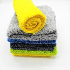 Microfiber plush car wash towel