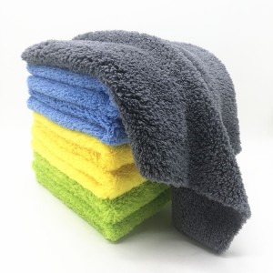 Double Sides Long Piles Coral Fleece Towel Edgeless Plush Car Polishing Cloth