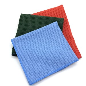 Microfiber Car Washing Household Cleaning Towel Polyester Waffle Weave Towel