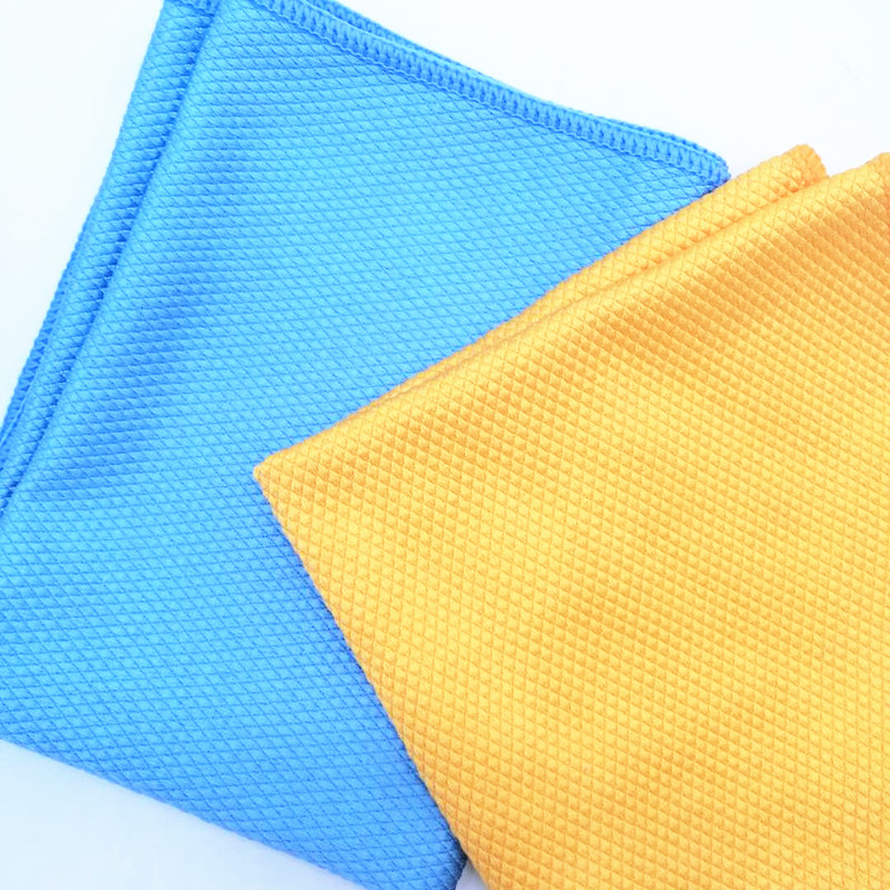 Fish Scale Microfiber Polishing Cleaning Cloth Wave Pattern Fish Scale Cloth Rag-c Featured Image