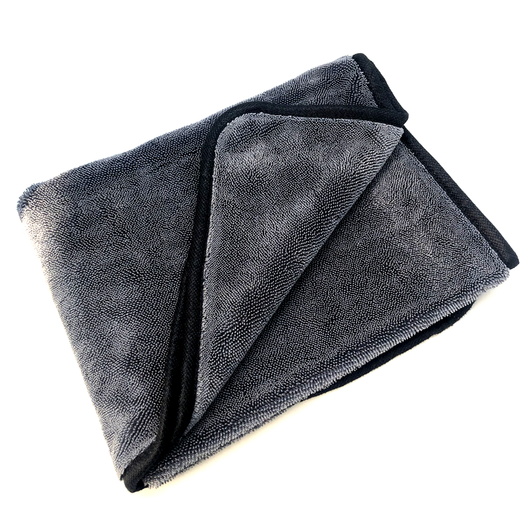 wholesale 620gsm single side twisted folded edge high quality car drying towels-C Featured Image