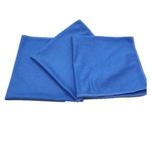 300gsm blue color microfiber car glass cleaning home cleaning towel